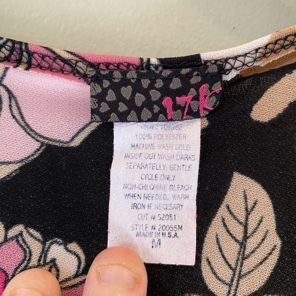 Vintage Faux Wrap Top M - Picture 3 of 3
